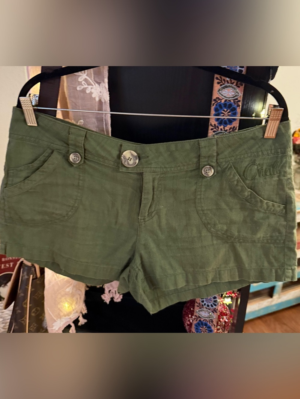 O'Neill Olive Green Women's Cargo-Style Shorts